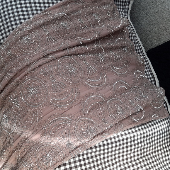 NWOT! AIDEN MATTOX BLUSH BEADED DESIGNER DRESS  GOWN SIZE 8 - Picture 14 of 15